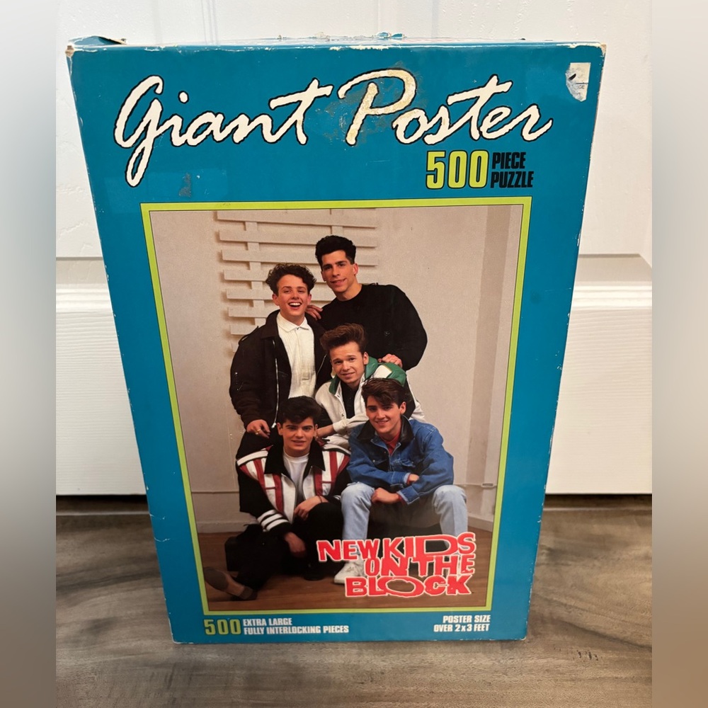 New Kids On The Block NKOTB Giant Poster 500 Piece, damaged box